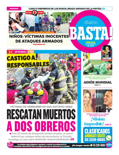 Portada de Basta! (contraportada)