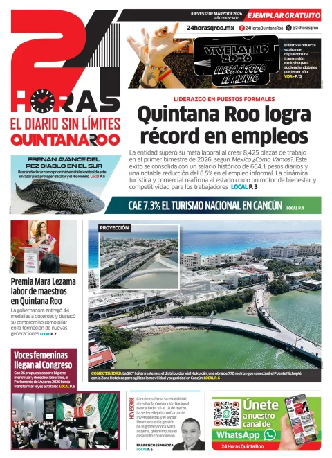 Portada de 24 Horas Quintana Roo
