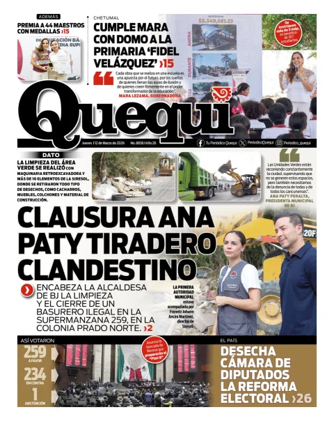 Portada de Quequi del jueves, 12 de marzo de 2026