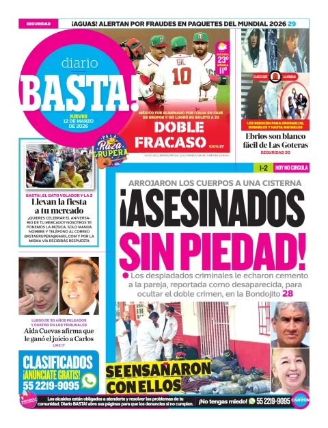 Portada de Basta! (contraportada)