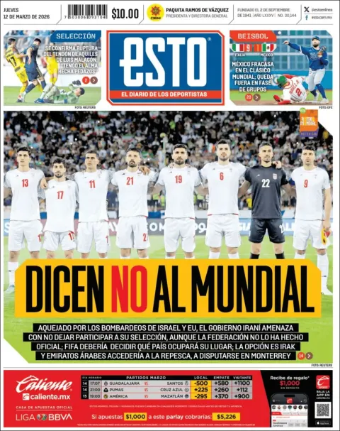 Portada de Esto del jueves, 12 de marzo de 2026