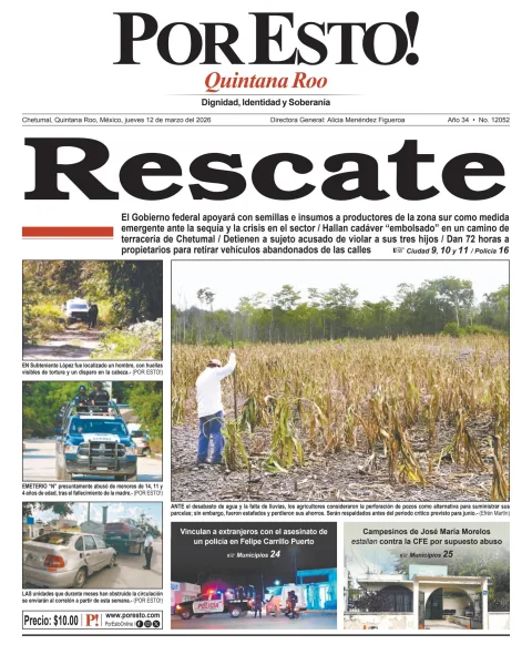 Portada de Por Esto (quintana Roo Chetumal)