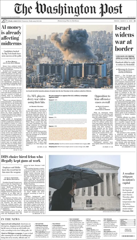 Portada de The Washington Post