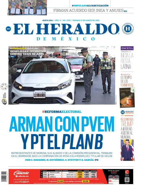 Portada de El Heraldo de Mexico