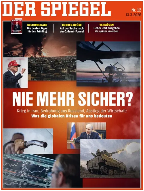 Portada de Der Spiegel del viernes, 13 de marzo de 2026