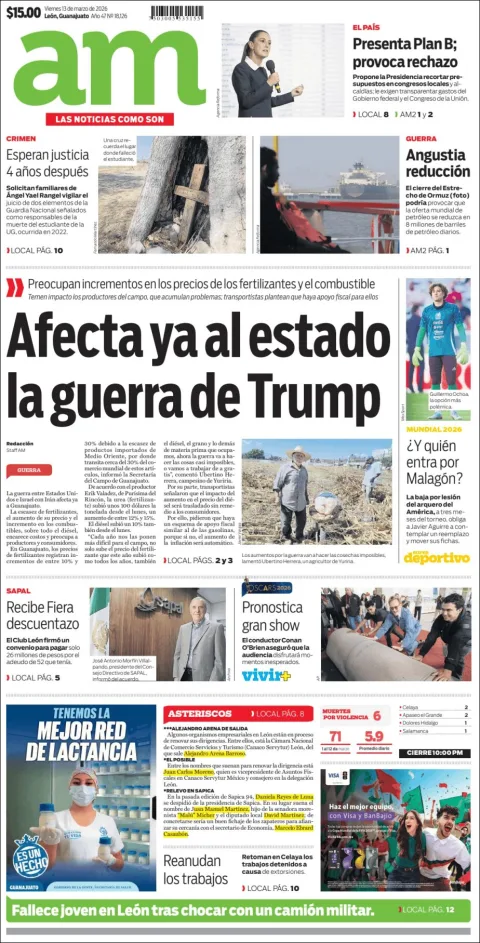 Portada de Am Corredor Industrial del viernes, 13 de marzo de 2026