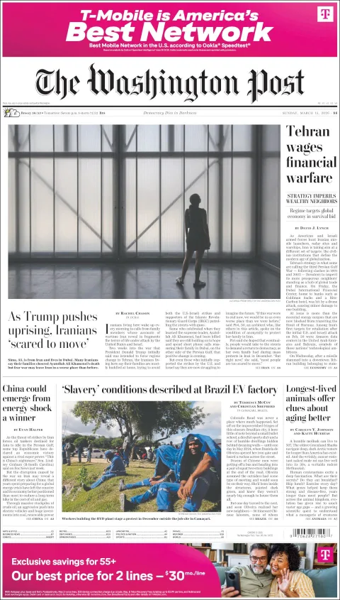 Portada de The Washington Post
