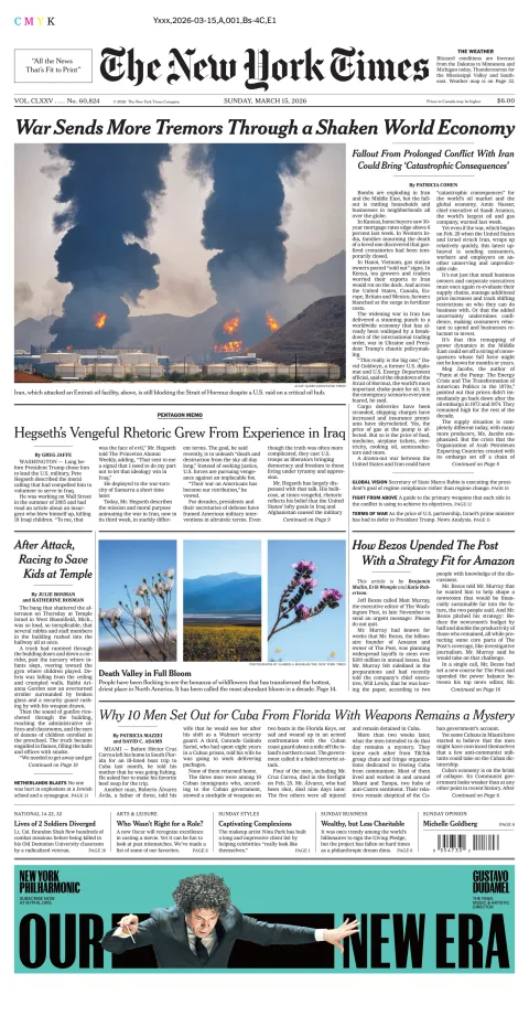 Portada de The New York Times (national)