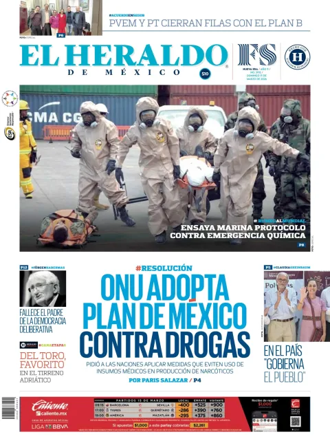 Portada de El Heraldo de Mexico