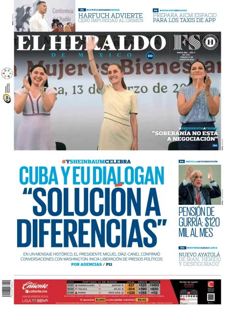 Portada de El Heraldo de Mexico