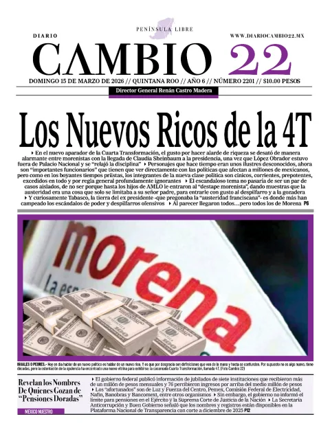 Portada de Diario Cambio 22 (portada)