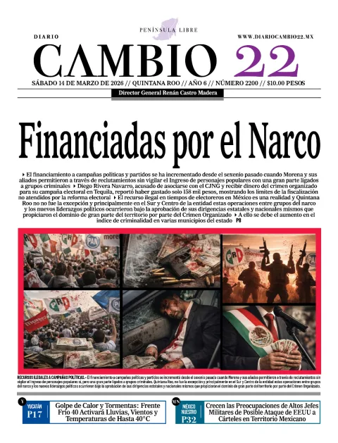 Portada de Diario Cambio 22 (contraportada)