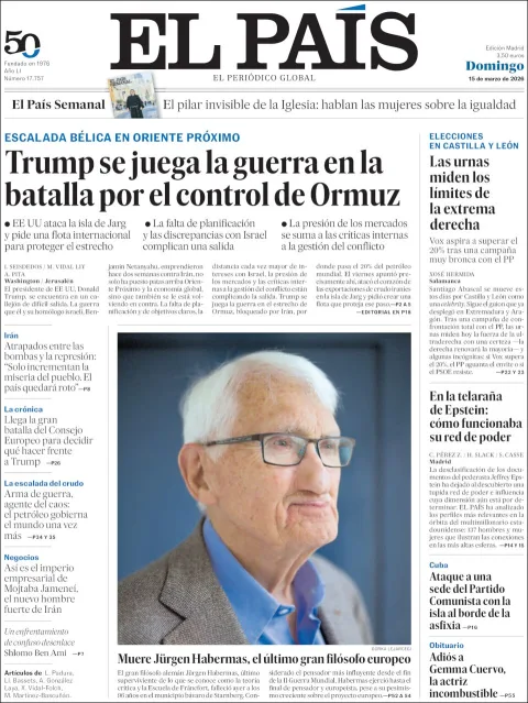 Portada de El Pais