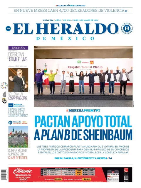 Portada de El Heraldo de Mexico
