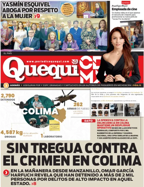 Portada de Quequi CDMX (contraportada) del lunes, 16 de marzo de 2026