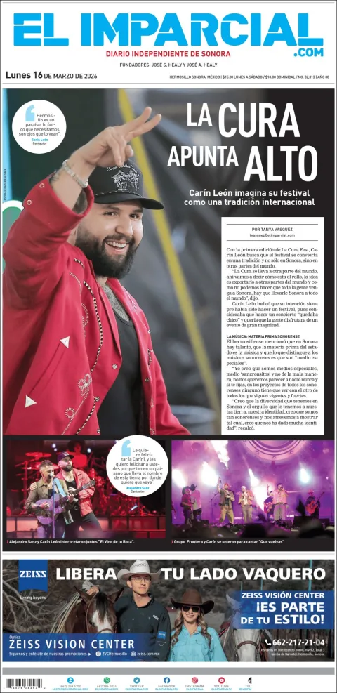 Portada de El Imparcial