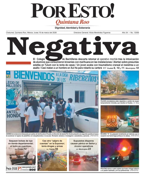 Portada de Por Esto (quintana Roo Chetumal)