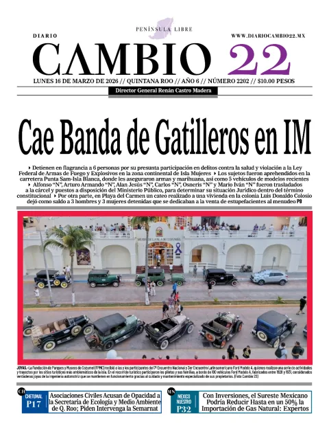 Portada de Diario Cambio 22 (contraportada)