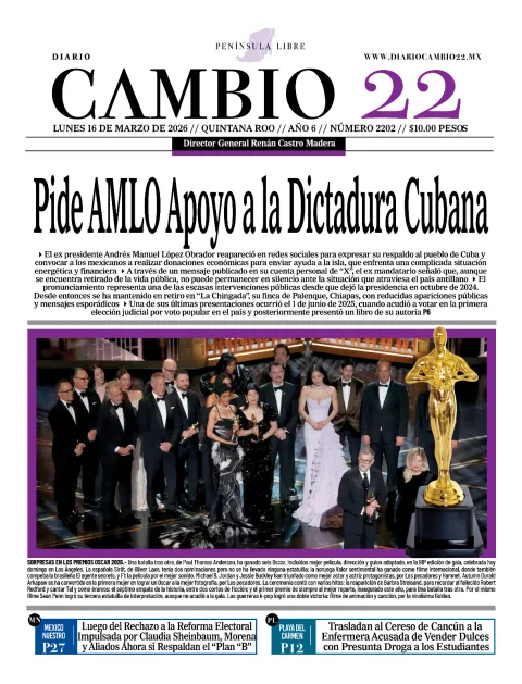 Portada de Diario Cambio 22 (portada)
