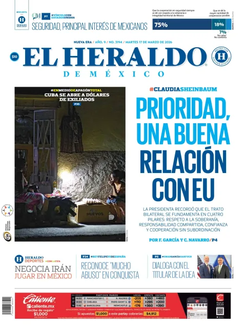 Portada de El Heraldo de Mexico