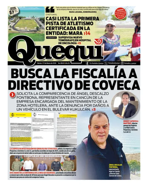 Portada de Quequi del martes, 17 de marzo de 2026