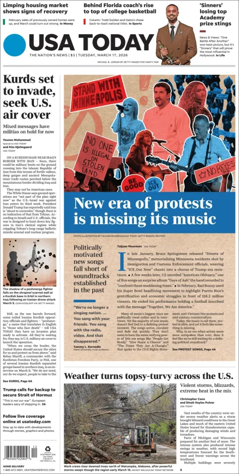 Portada de Usa Today