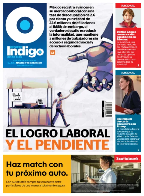 Portada de Reporte Indigo Guadalajara del martes, 17 de marzo de 2026