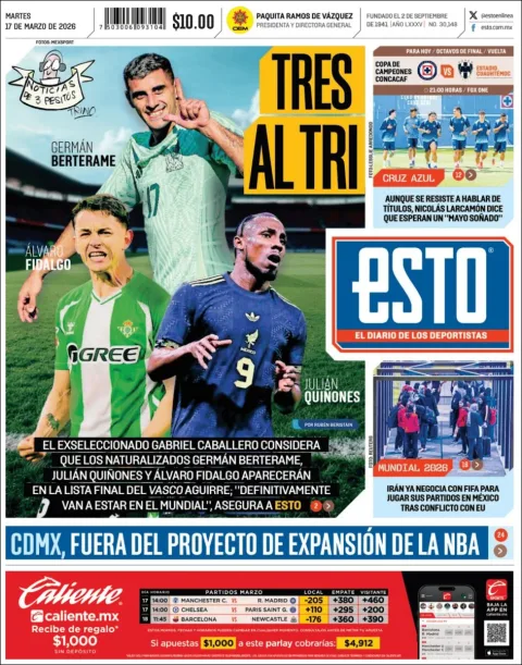 Portada de Esto del martes, 17 de marzo de 2026