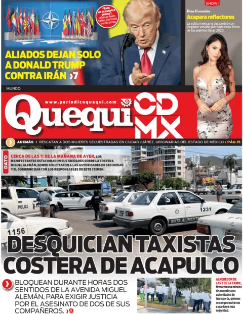 Portada de Quequi CDMX (contraportada) del martes, 17 de marzo de 2026