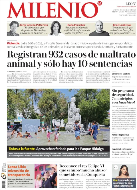 Portada de Milenio Leon del martes, 17 de marzo de 2026