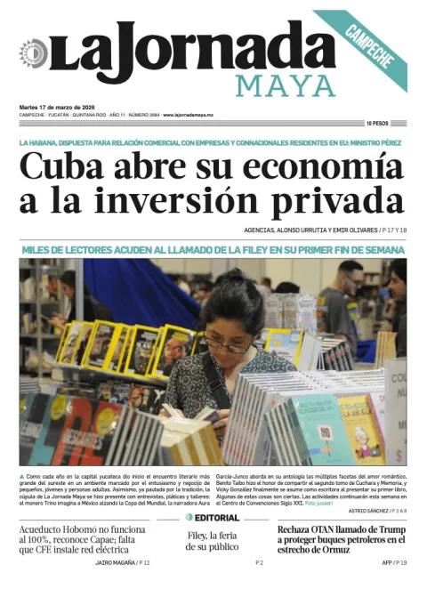 Portada de La Jornada Maya Campeche del martes, 17 de marzo de 2026