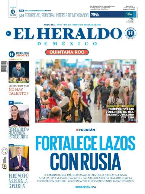 Portada de El Heraldo de Mexico - Quintana Roo