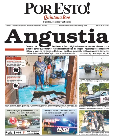 Portada de Por Esto (quintana Roo Chetumal)