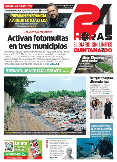 Portada de 24 Horas Quintana Roo