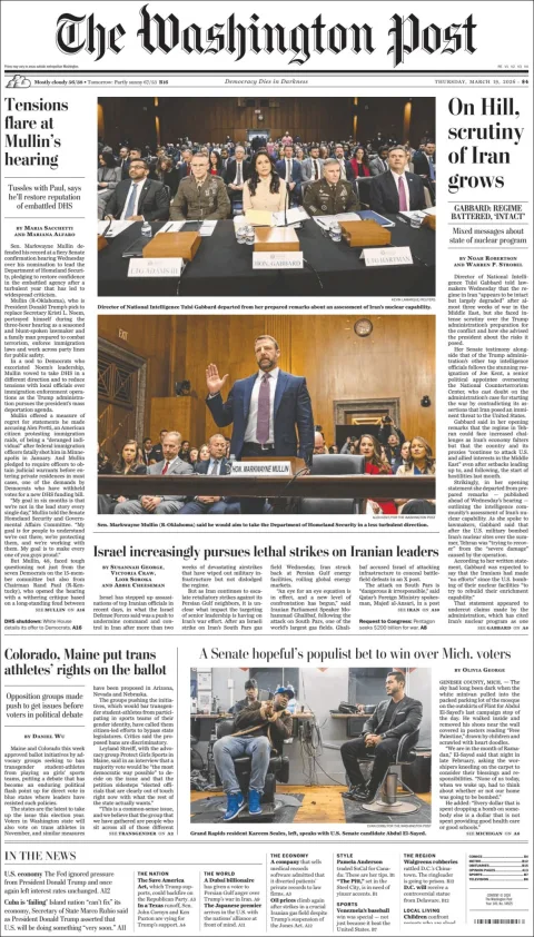 Portada de The Washington Post