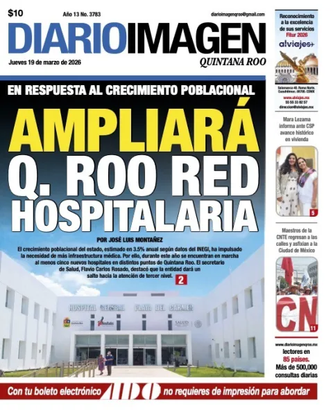 Portada de Diario Imagen Quintana Roo del jueves, 19 de marzo de 2026