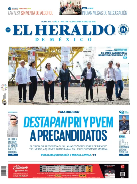 Portada de El Heraldo de Mexico