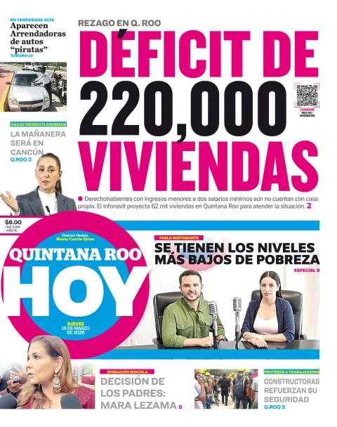 Portada de Quintana Roo Hoy (portada)