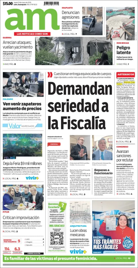 Portada de Am Corredor Industrial del jueves, 19 de marzo de 2026