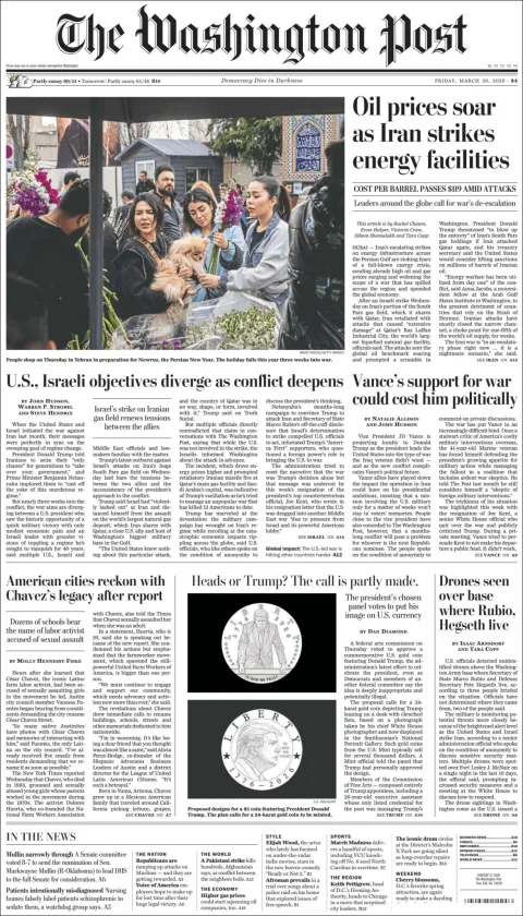 Portada de The Washington Post