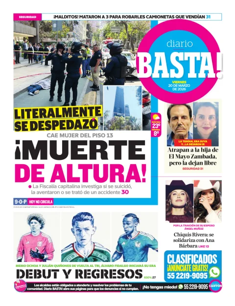 Portada de Basta! (contraportada)