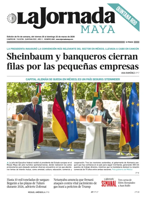 Portada de La Jornada Maya Quintana Roo del viernes, 20 de marzo de 2026