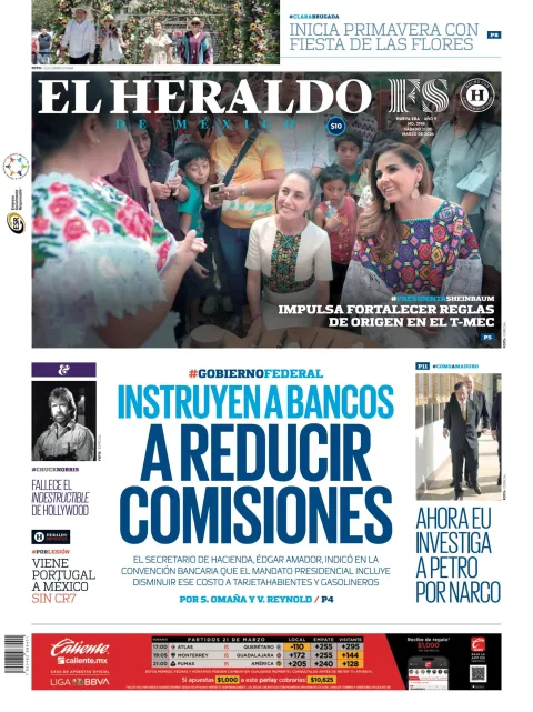 Portada de El Heraldo de Mexico