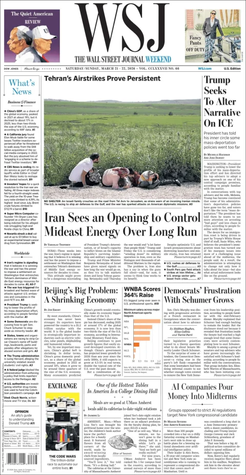 Portada de The Wall Street Journal