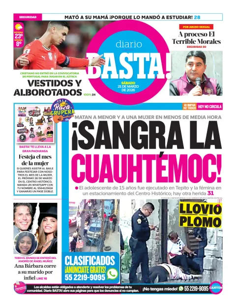Portada de Basta! (contraportada)