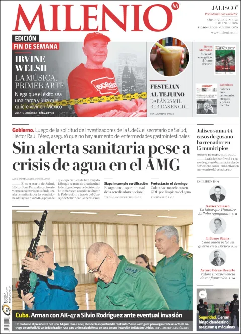 Portada de Milenio Jalisco del sábado, 21 de marzo de 2026