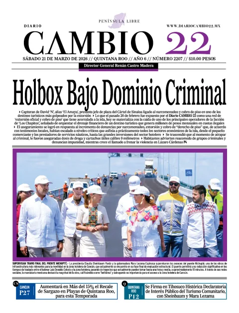 Portada de Diario Cambio 22 (portada)