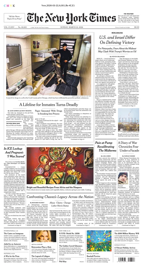 Portada de The New York Times (national)