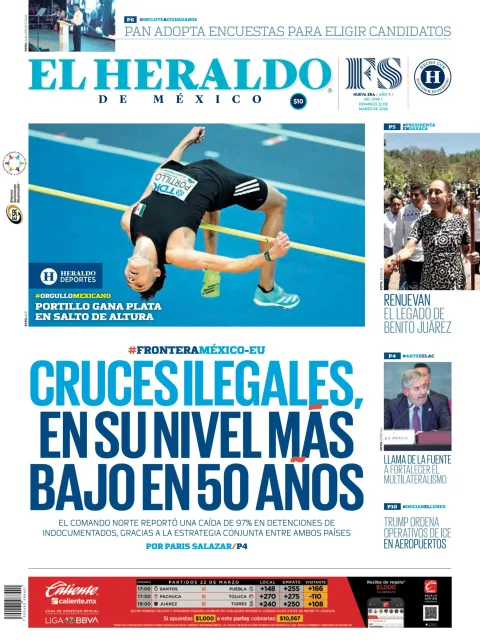 Portada de El Heraldo de Mexico
