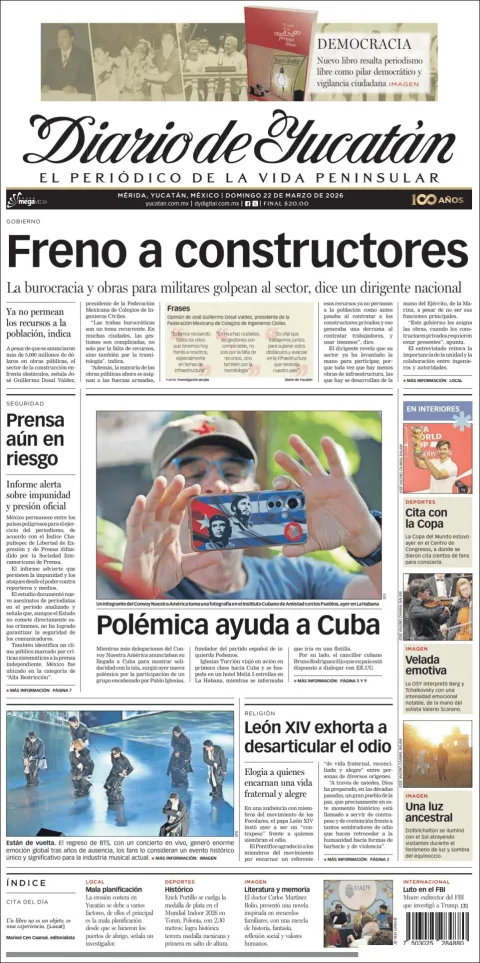 Portada de Diario de Yucatán